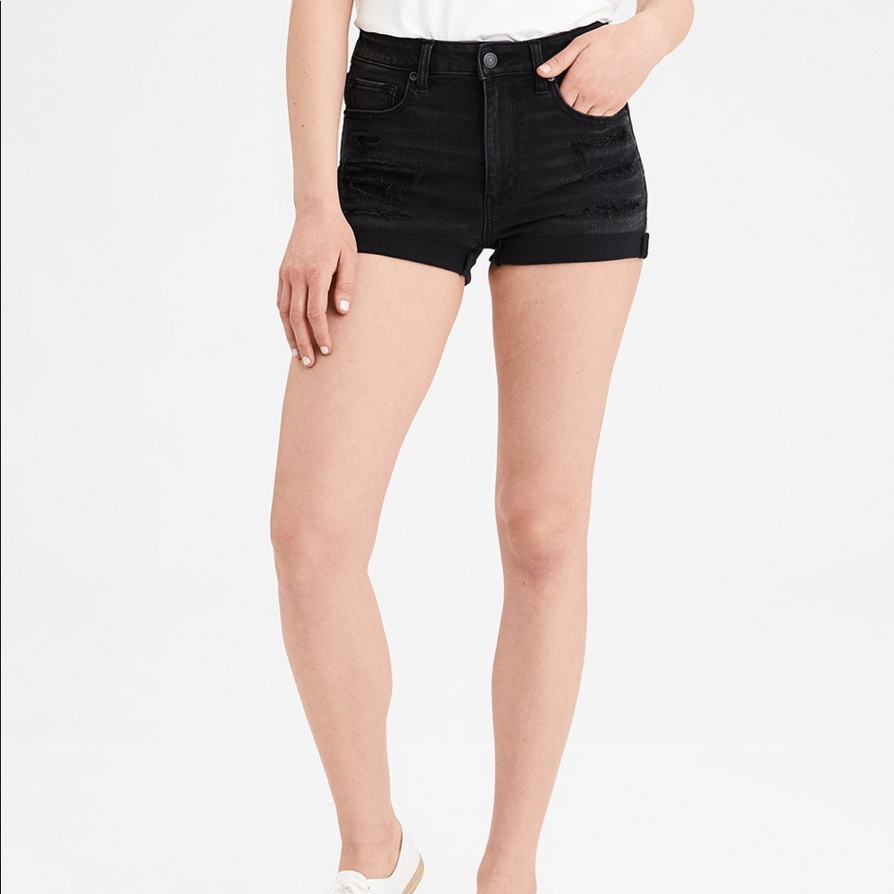Black American Eagle Denim Shorts
